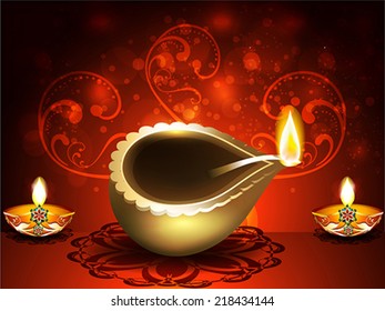 vector illustration Shubh diwali Background 