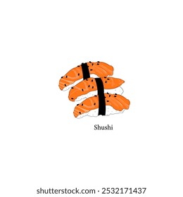 vector illustration of shushi, which can be used as a product icon.