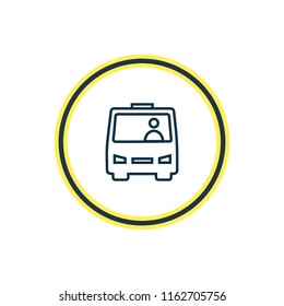 Vector illustration of shuttle icon line. Beautiful carrying element also can be used as bus icon element.