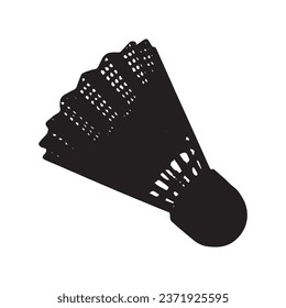 Vector Illustration of Shuttlecock Silhouette