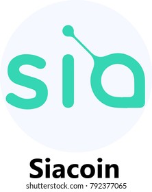 Vector Illustration Of Siacoin / SC Cryptocurrency Coin / Virtual Money Icon / Logotype In Color
