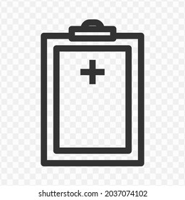 Vektorgrafik von Krankheitszeichen auf dunklem und transparentem Hintergrund (png).