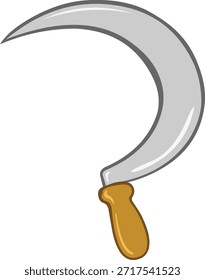 Objeto de herramienta de corte de hoz Ilustración vectorial 