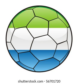 vector illustration of Sierra Leone flag on soccer ball