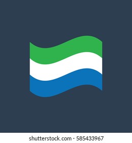 vector illustration of Sierra Leone flag