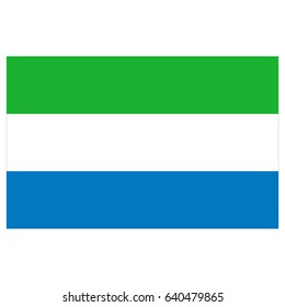 vector illustration of Sierra Leone flag