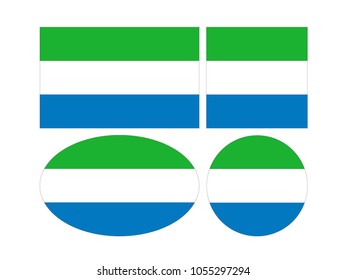 Vector Illustration Sierra Leone Flags Stock Vector (Royalty Free ...