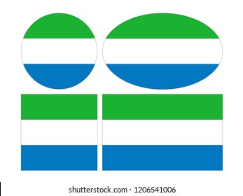 vector illustration of Sierra Leone flags