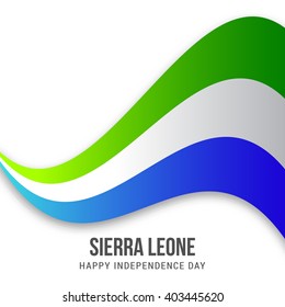 Vector illustration of Sierra Leone Happy independence day .