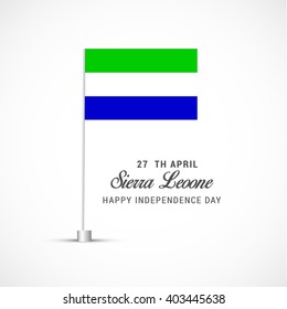 Vector illustration of Sierra Leone Happy independence day .