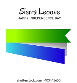 Vector illustration of Sierra Leone Happy independence day .