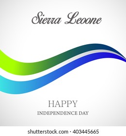 Vector illustration of Sierra Leone Happy independence day .
