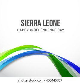 Vector illustration of Sierra Leone Happy independence day .