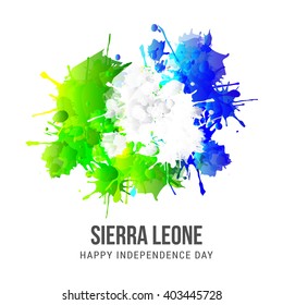 Vector illustration of Sierra Leone Happy independence day .