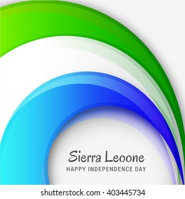 Vector illustration of Sierra Leone Happy independence day .