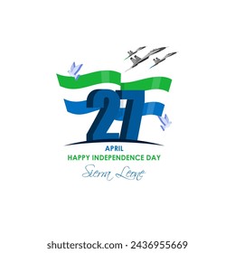 Vector illustration of Sierra Leone Independence Day social media feed template