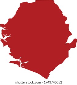 vector illustration of Sierra Leone map