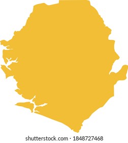 vector illustration of Sierra Leone map