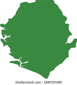 vector illustration of Sierra Leone map