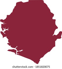 vector illustration of Sierra Leone map