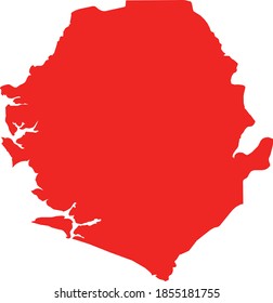 vector illustration of Sierra Leone map