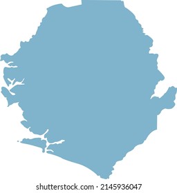 Vector illustration of Sierra Leone map