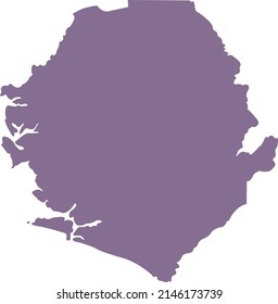 Vector illustration of Sierra Leone map