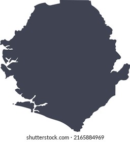 Vector Illustration of Sierra Leone map