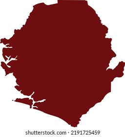 Vector Illustration of Sierra Leone map