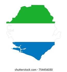 vector illustration of Sierra Leone map