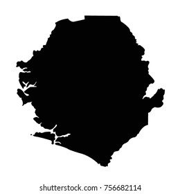 vector illustration of Sierra Leone map