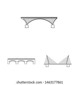 Vector illustration of sight and connection sign. Set of sight and construct vector icon for stock.