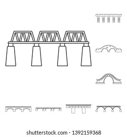Vector illustration of sight and connection symbol. Collection of sight and construct vector icon for stock.