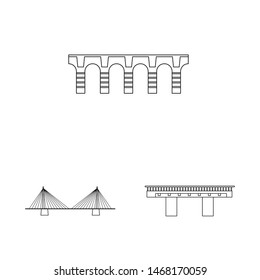 Vector illustration of sight and connection symbol. Set of sight and construct stock vector illustration.