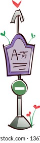 Vector illustration of a sign