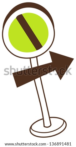 Vector illustration of a sign