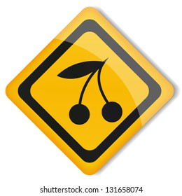 Vector illustration sign cherry