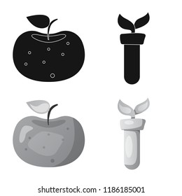 Vector illustration of  and  sign. Collection of  and  stock symbol for web.