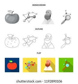 Vector illustration of  and  sign. Collection of  and  stock vector illustration.