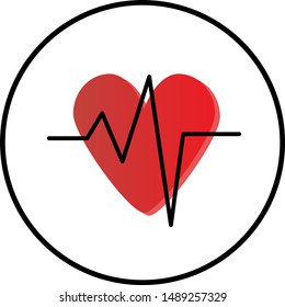 Vector illustration of the sign of heart beat
