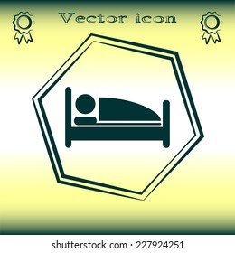 vector illustration of the sign of the hotel