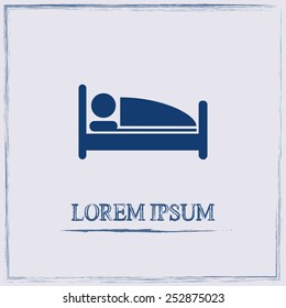 vector illustration of the sign of the hotel