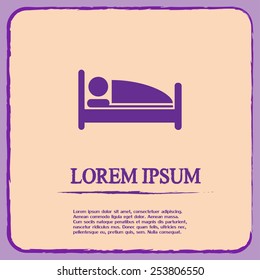 vector illustration of the sign of the hotel