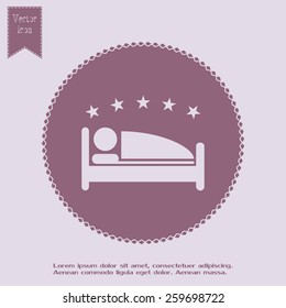 vector illustration of the sign of the hotel