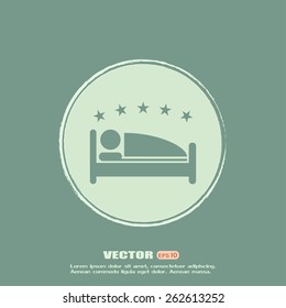 vector illustration of the sign of the hotel