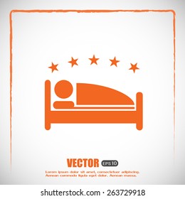 vector illustration of the sign of the hotel