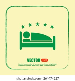 vector illustration of the sign of the hotel