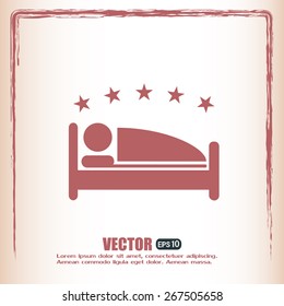 vector illustration of the sign of the hotel