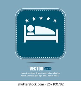 vector illustration of the sign of the hotel