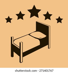 vector illustration of the sign of the hotel